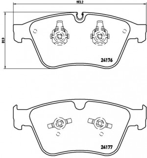 P50105 колодки дисковые передние!\ MB W164 63 AMG 6.2 06> P50105 BREMBO