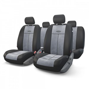 Авточехлы универсальные полиэстер/велюр (AIRBAG) черно-серые (9 предм.) AUTOPROF TT902VBKDGY AUTOPROFI