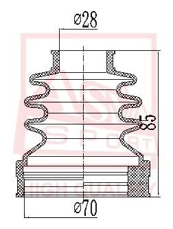 ПЫЛЬНИК ШРУС IB (22x74x86) КОМПЛЕКТ 12 ASBTINP12 ASBTINP12 ASVA