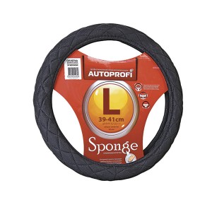 Оплетка руля (L) 39-41см черная алькантара AUTOPROFI SP9020BKL AUTOPROFI