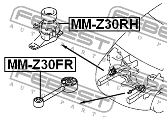 Опора двигателя MM-Z30FR MM-Z30FR FEBEST