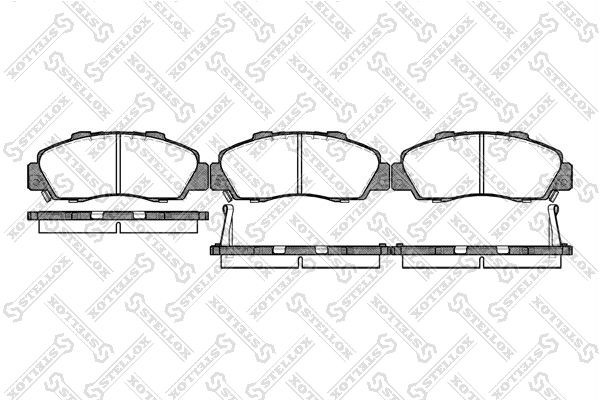колодки дисковые п.! с антискр. пл.\ Honda Accord 2.0-3.0 90-03/Civic 1.8 16V 97 362-002B-SX STELLOX