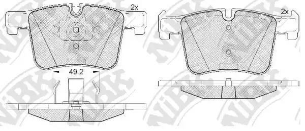 Колодки тормозные BMW 1 (F21),3 (F30),X3 (F25) передние (4шт.) NIBK PN0558 NIBK
