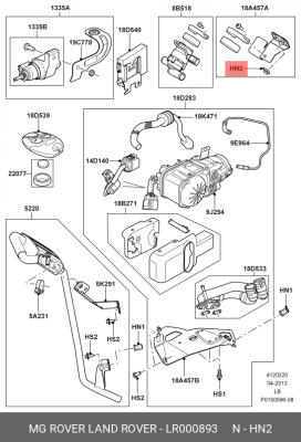 гайка под теплозащитный экран!\ Land Rover Freelander 2 LR000893 LAND ROVER
