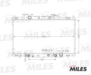 Радиатор HONDA CR-V (02-06) RD5 2.0 AT паяный ACRB211 ACRB211 MILES