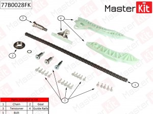 Комплект цепи ГРМ CITROEN/PEUGEOT 1.4 Vti EP6C - 1 6 VT 77B0028FK 77B0028FK MASTER KIT