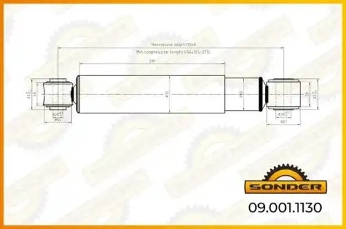 Амортизатор подвески (задний) MAN о.н 81437026116 — 2 года безусловной гарантии 090011130 SONDER