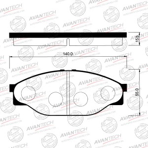 Колодки тормозные дисковые Avantech передние (противоскрипная пластина в компл.) AV796 AVANTECH
