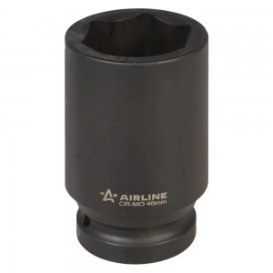 Головка ударная торцевая 1 DR шестигранная 46 мм L=110 мм (ATAS127) ATAS127 AIRLINE