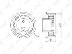 Ролик натяжной / ГРМ подходит для HYUNDAI Elantra(XD) 1.8-2.0 00-06 / Lantra II  PB-1024 LYNXAUTO