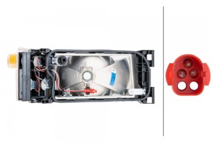 Фара головная левая Scania 94-164 с поворотником 1EG007150-091 HELLA