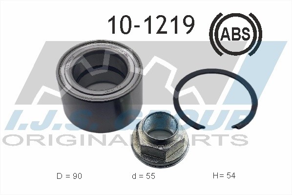 к-кт подшипника ступ. пер.!\ Fiat Ducato 2.2D/2.3D, Peugeot Boxer 2.2HDi 06> ABS 101219 IJS GROUP