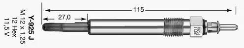 DP-16 свеча накаливания!\ MB W202/W210/W124/W140 1.8-3.0D/TD/CDi <01 6848 NGK
