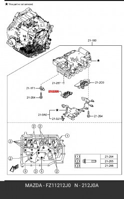 FZ11-21-2J0 SWITCH'B',OIL PRESSU FZ11212J0 MAZDA