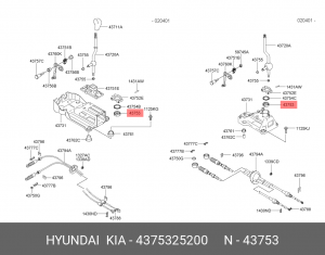 Подшипник HYUNDAI Accent,Elantra,Matrix,Sonata селектора КПП OE 4375325200 HYUNDAI KIA