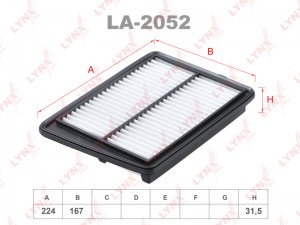 Фильтр воздушный LA-2052 LYNXAUTO