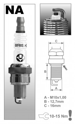 Свеча зажигания SUPER R NAR14YC (1551) NAR14YC BRISK