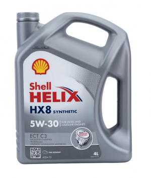 Масло моторное SHELL HELIX HX-8 ECT 5W30 C3/SN синт.4л 550045056 SHELL