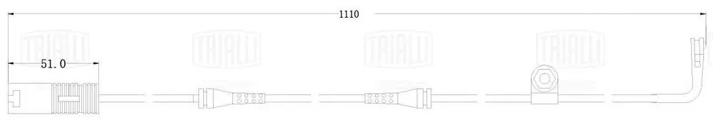 Датчик износа колодок BMW 5 (E39) (95-) Touring зад. L=1110 (PFS 0037) PFS 0037 TRIALLI