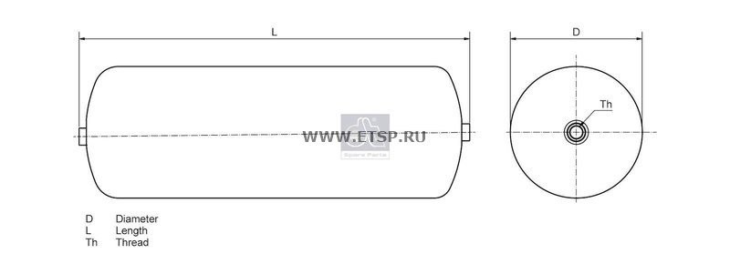 Ресивер воздушный 4L 466439 DIESEL TECHNIC