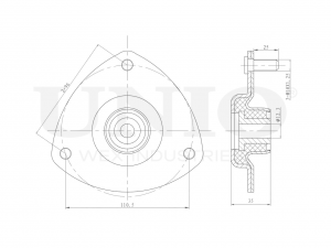 Опора амортизатора передняя правая RMP-13088 UNIO