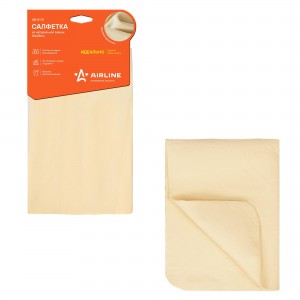 Салфетка замша натуральная универсальная 30х28см AIRLINE AB-B-01 AIRLINE