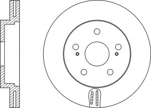 Диск тормозной TOYOTA Rav 4 (00-05) передний (1шт.) NIBK RN1143 NIBK