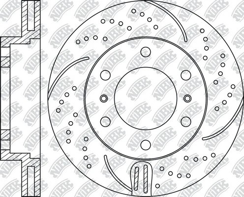Диск тормозной Performance TOYOTA LC PRADO 2009 RN1435DSET RN1435DSET NIBK