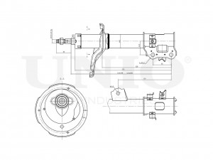 Амортизатор газовый передней подвески правый SAB-10181 UNIO