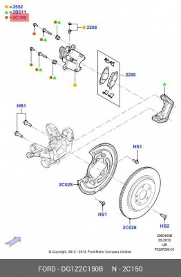направляющая суппорта заднего!\ Ford Explorer DG1Z 2C150-B FORD
