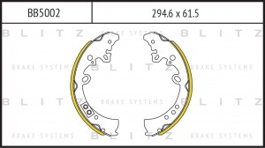 Колодки тормозные барабанные TOYOTA Hilux 05- BB5002 BB5002 BLITZ