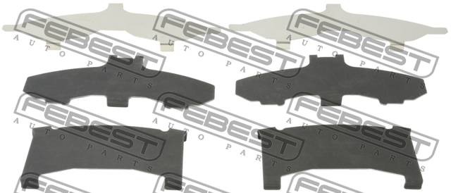 Монтажный комплект для дисковых колодок MITSUBISHI ASX 2010- 0403-CW6WF 0403-CW6WF FEBEST