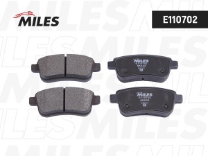 Колодки тормозные задние с электронным стояночным тормозом (Смесь Semi-Metallic) E110702 MILES