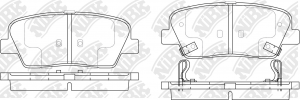 Колодки тормозные HYUNDAI Santa Fe (12-) KIA Sorento (12-) задние (4шт.) NIBK PN0415 NIBK