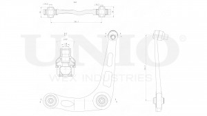 Рычаг подвески поперечный передний нижний левый SSP-40051 UNIO