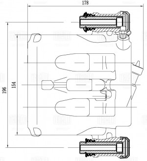 Суппорт торм. Mercedes V W447 (14-) перед. лев. d=48мм (CF 032016) CF032016 TRIALLI