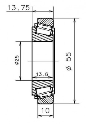 Подшипник вторич.вала КПП [24,95x54,95x13,75] EC42192YS02H206 NTN SNR