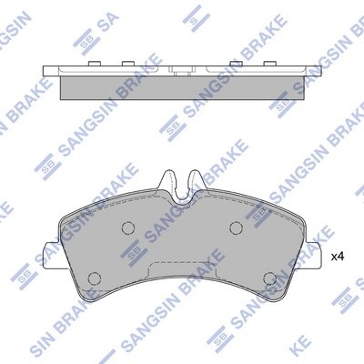 Колодки тормозные MERCEDES SPRINTER (906)/VOLKSWAGEN CRAFTER 06 задние SP1426 SP1426 SANGSIN