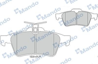 Колодки тормозные дисковые зад MBF015203 MANDO