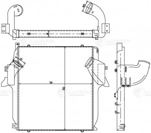 Интеркулер MERCEDES Actros (97-) дв.OM541,542 LUZAR LRIC 1529 LUZAR