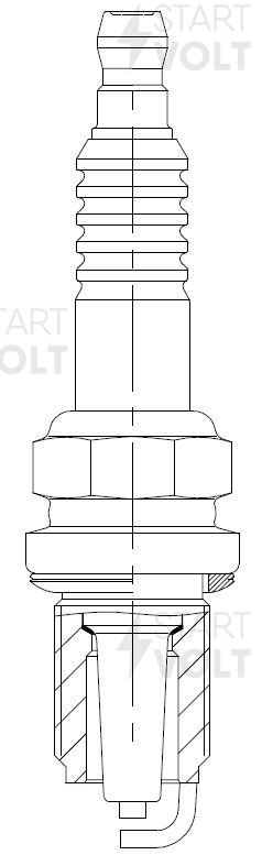 Свеча STARTVOLT VSP 0058 ГАЗ дв 405-409 Евро-3  (к-т) (ан.АУ14ДВРМ, DR17YC) VSP 0058 START VOLT
