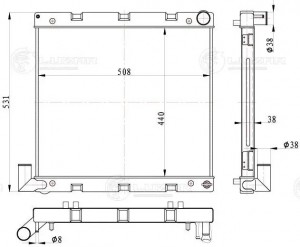 Радиатор охл. для а/м ГАЗель-Бизнес ""Cummins"" (c климатической сист.) (LRc 032 LRC 0328 LUZAR