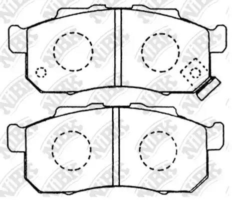 Колодки тормозные MITSUBISHI Pajero (82-90) передние (4шт.) NIBK PN8336 NIBK