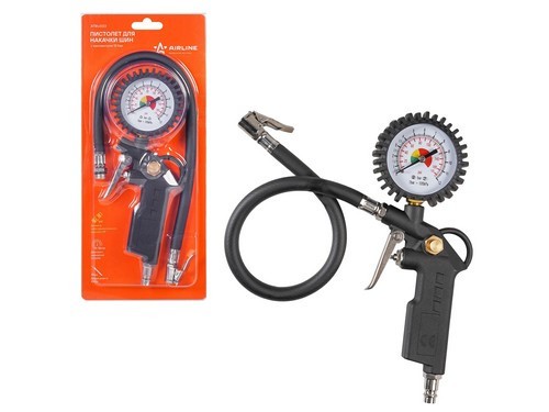 Пистолет для накачки шин (с манометром 12 атм) /AIRLINE/ ATBU003 AIRLINE
