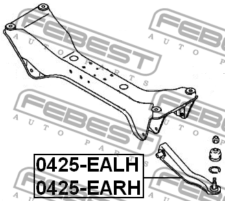 Рычаг задн подвески верхн правый MITSUBISHI GALANT EA6A 1996.10-2006.03 0425-EAR 0425-EARH FEBEST