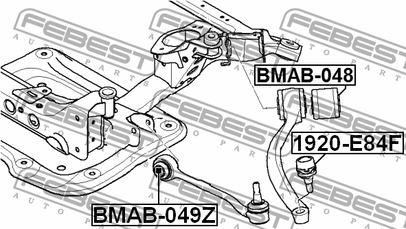 Сайлентблок плавающий передн поперечной тяги BMAB-049Z BMAB-049Z FEBEST