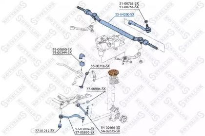 тяга рулевая центральная!\ BMW E39 3.5i/4.0i/5.0 95-04 53-04290-SX STELLOX
