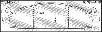Колодки передние FORD EXPLORER V TUB 2011- 2101-EXPVF 2101-EXPVF FEBEST