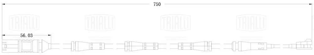 Датчик износа задних тормозных колодок L=750 PFS 0128 TRIALLI