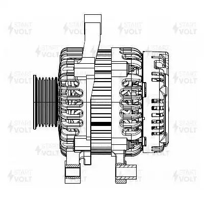 Генератор для а/м Chery Tiggo 2 (17-) 1.5i 85A (LG 2716) LG 2716 START VOLT